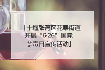 十堰张湾区花果街道开展“6·26”国际禁毒日宣传活动