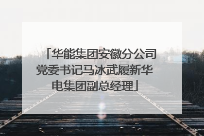 华能集团安徽分公司党委书记马冰武履新华电集团副总经理