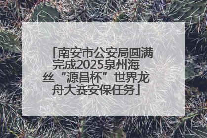 南安市公安局圆满完成2025泉州海丝“源昌杯”世界龙舟大赛安保任务