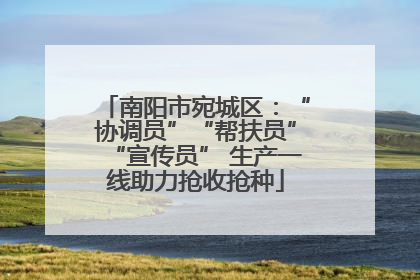 南阳市宛城区：“协调员”“帮扶员”“宣传员” 生产一线助力抢收抢种