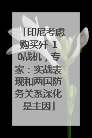 印尼考虑购买歼-10战机，专家：实战表现和两国防务关系深化是主因