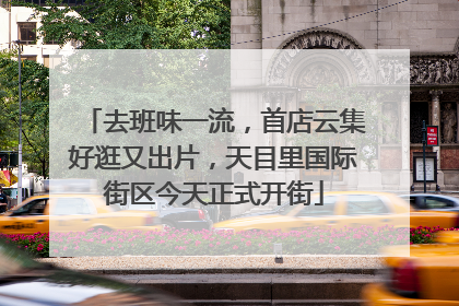 去班味一流，首店云集好逛又出片，天目里国际街区今天正式开街