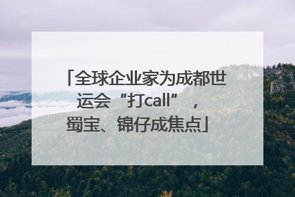 全球企业家为成都世运会“打call”，蜀宝、锦仔成焦点
