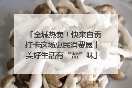全城热卖！快来自贡打卡这场惠民消费展丨美好生活有“盐”味