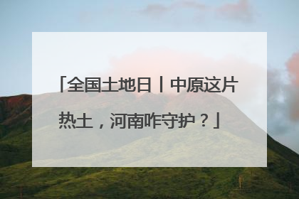 全国土地日丨中原这片热土，河南咋守护？