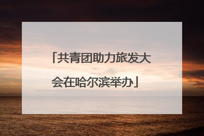 共青团助力旅发大会在哈尔滨举办