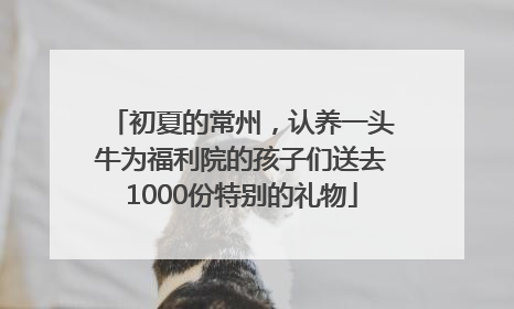 初夏的常州，认养一头牛为福利院的孩子们送去1000份特别的礼物