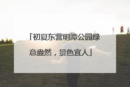 初夏东营明潭公园绿意盎然，景色宜人