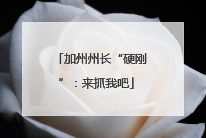 加州州长“硬刚”：来抓我吧