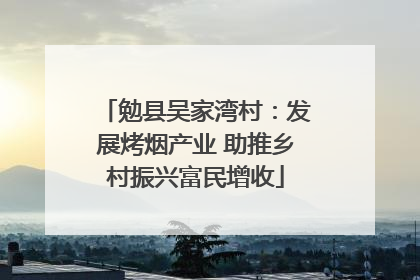 勉县吴家湾村：发展烤烟产业 助推乡村振兴富民增收