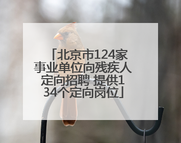北京市124家事业单位向残疾人定向招聘 提供134个定向岗位