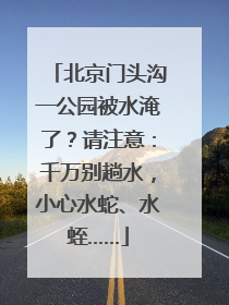 北京门头沟一公园被水淹了？请注意：千万别趟水，小心水蛇、水蛭……