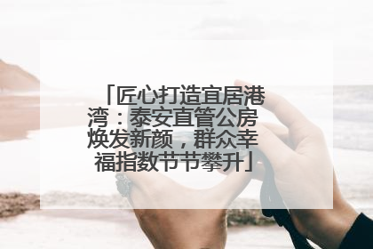 匠心打造宜居港湾：泰安直管公房焕发新颜，群众幸福指数节节攀升