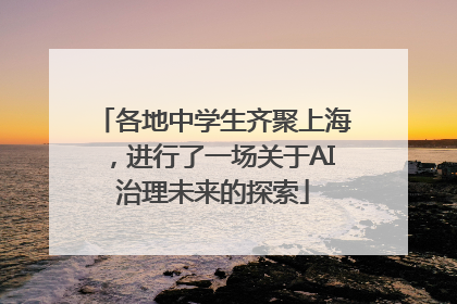 各地中学生齐聚上海，进行了一场关于AI治理未来的探索