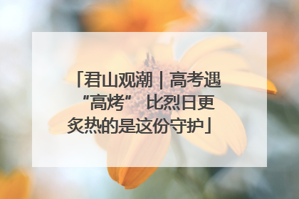 君山观潮｜高考遇“高烤” 比烈日更炙热的是这份守护