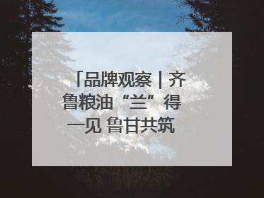 品牌观察｜齐鲁粮油“兰”得一见 鲁甘共筑粮安新长城