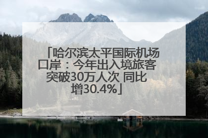 哈尔滨太平国际机场口岸：今年出入境旅客突破30万人次 同比增30.4%