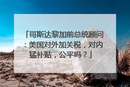 哥斯达黎加前总统顾问：美国对外加关税，对内猛补贴，公平吗？