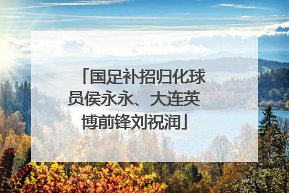 国足补招归化球员侯永永、大连英博前锋刘祝润