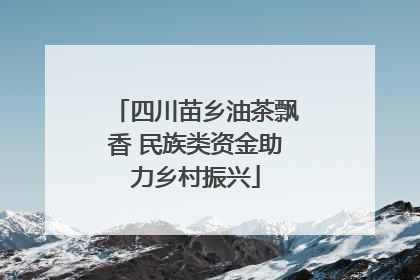 四川苗乡油茶飘香 民族类资金助力乡村振兴