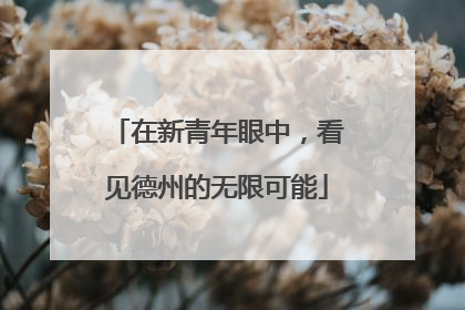 在新青年眼中，看见德州的无限可能