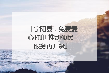 宁阳县：免费爱心打印 推动便民服务再升级