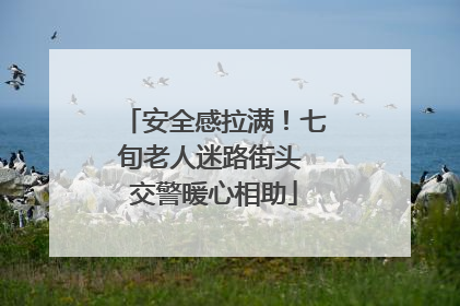安全感拉满！七旬老人迷路街头 交警暖心相助