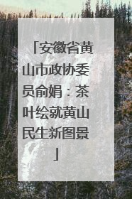 安徽省黄山市政协委员俞娟：茶叶绘就黄山民生新图景