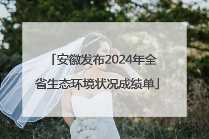 安徽发布2024年全省生态环境状况成绩单