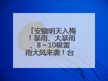 安徽明天入梅！暴雨、大暴雨、8～10级雷雨大风来袭！台风也有消息了