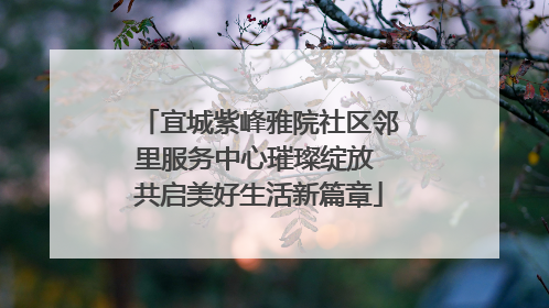 宜城紫峰雅院社区邻里服务中心璀璨绽放 共启美好生活新篇章