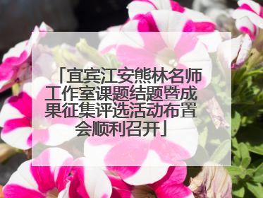 宜宾江安熊林名师工作室课题结题暨成果征集评选活动布置会顺利召开
