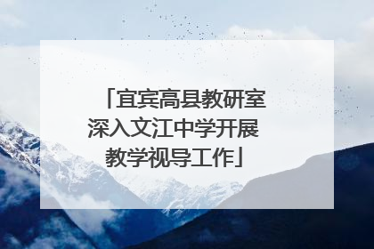 宜宾高县教研室深入文江中学开展教学视导工作
