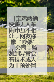 宝鸡两辆快递无人车闹市互不相让，网友称像“吵架”，公司：监测到异常会有技术或人为干预处置