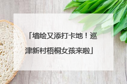 墙绘又添打卡地！巡津新村梧桐女孩来啦