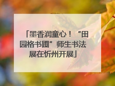 墨香润童心！“田园格书圃”师生书法展在忻州开展