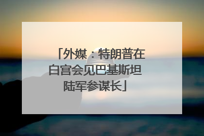 外媒：特朗普在白宫会见巴基斯坦陆军参谋长