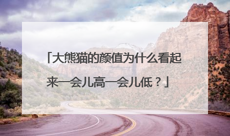 大熊猫的颜值为什么看起来一会儿高一会儿低？