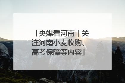 央媒看河南｜关注河南小麦收购、高考保障等内容