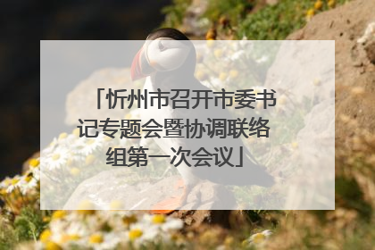 忻州市召开市委书记专题会暨协调联络组第一次会议