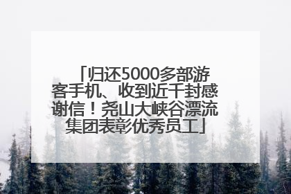 归还5000多部游客手机、收到近千封感谢信！尧山大峡谷漂流集团表彰优秀员工