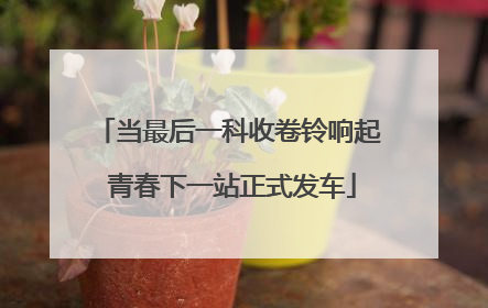 当最后一科收卷铃响起 青春下一站正式发车