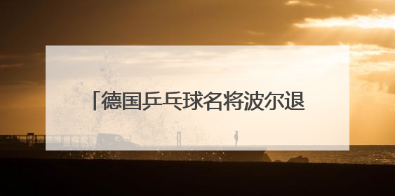 德国乒乓球名将波尔退役：从孔令辉打到王楚钦，同5代国乒选手竞争