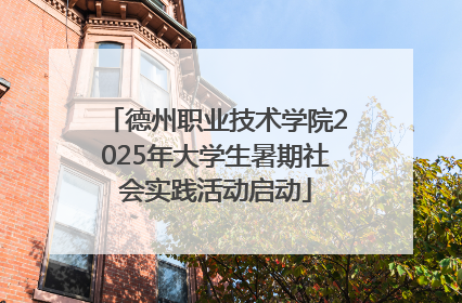 德州职业技术学院2025年大学生暑期社会实践活动启动