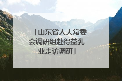 山东省人大常委会调研组赴得益乳业走访调研