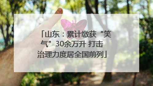山东：累计缴获“笑气”30余万升 打击治理力度居全国前列