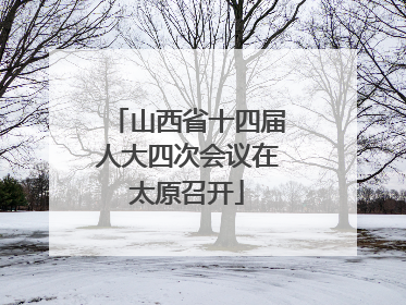山西省十四届人大四次会议在太原召开