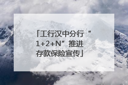 工行汉中分行“1+2+N”推进存款保险宣传