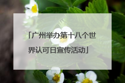 广州举办第十八个世界认可日宣传活动