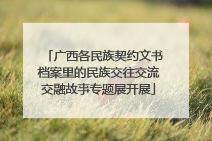 广西各民族契约文书档案里的民族交往交流交融故事专题展开展